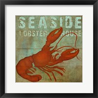 Seaside Lobster Framed Print