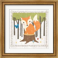 Framed 'Woodland Hideaway Fox' border=