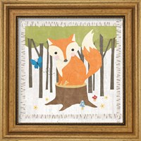 Framed 'Woodland Hideaway Fox' border=