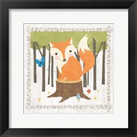 Framed Woodland Hideaway Fox