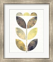 Framed 'Golden Flower I' border=