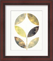 Framed 'Golden Flower II' border=