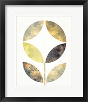 Framed 'Golden Flower II' border=