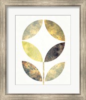 Framed 'Golden Flower II' border=