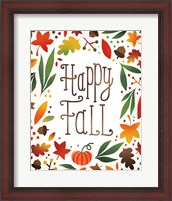 Framed 'Harvest Time Happy Fall' border=