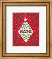 Framed 'Jolly Holiday Ornaments Hope' border=