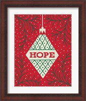 Framed 'Jolly Holiday Ornaments Hope' border=