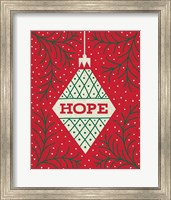 Framed 'Jolly Holiday Ornaments Hope' border=