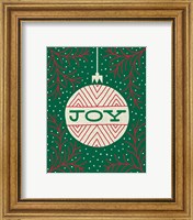 Framed 'Jolly Holiday Ornaments Joy' border=