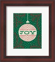 Framed 'Jolly Holiday Ornaments Joy' border=