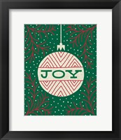 Framed 'Jolly Holiday Ornaments Joy' border=