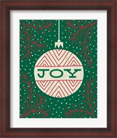 Framed 'Jolly Holiday Ornaments Joy' border=