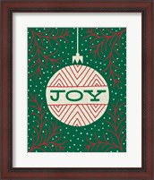 Framed 'Jolly Holiday Ornaments Joy' border=