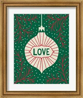 Framed 'Jolly Holiday Ornaments Love' border=