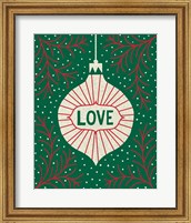 Framed 'Jolly Holiday Ornaments Love' border=