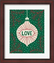 Framed 'Jolly Holiday Ornaments Love' border=