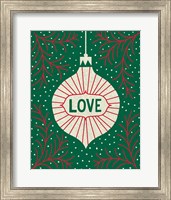 Framed 'Jolly Holiday Ornaments Love' border=