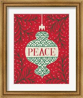 Framed 'Jolly Holiday Ornaments Peace' border=