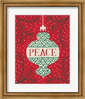 Framed 'Jolly Holiday Ornaments Peace' border=