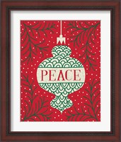 Framed 'Jolly Holiday Ornaments Peace' border=