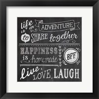 Inspiration Chalkboard II Framed Print