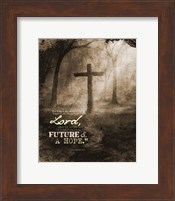 Framed Jeremiah 29:11 For I know the Plans I have for You (Sepia Cross)