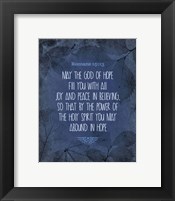 Framed Romans 15:13 Abound in Hope (Blue)