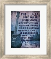Framed Zephaniah 3:17 The Lord Your God (Guitar)