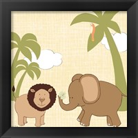 Framed 'Baby Jungle IV' border=