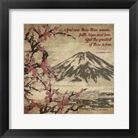 Framed 1 Corinthians 13:13 Faith, Hope and Love (Japanese)