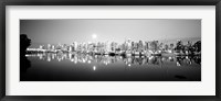 Framed Vancouver Skyline, British Columbia, Canada BW