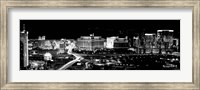 Framed City lit up at night, Las Vegas, Nevada