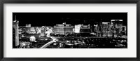 Framed City lit up at night, Las Vegas, Nevada