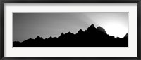 Framed Sunset Teton Range Grand Teton National Park WY USA