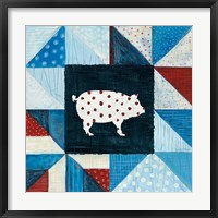 Modern Americana Farm Quilt V Framed Print