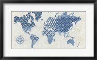 Framed Indigo Gild Map Maki