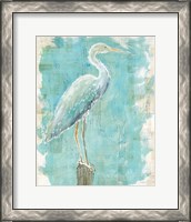 Framed 'Coastal Egret I' border=