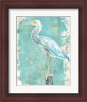 Framed 'Coastal Egret II' border=