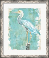 Framed 'Coastal Egret II' border=