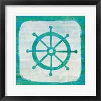 Framed Ahoy IV Blue Green