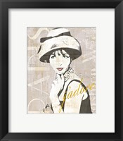 Framed 'Fashion Week Paris Halftone I' border=