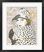 Framed 'Fashion Week Paris Halftone II' border=