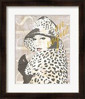 Framed 'Fashion Week Paris Halftone II' border=