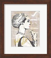 Framed 'Fashion Week Paris Halftone III' border=