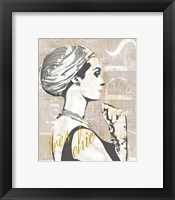 Framed 'Fashion Week Paris Halftone III' border=