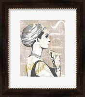 Framed 'Fashion Week Paris Halftone III' border=