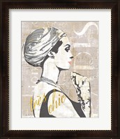 Framed 'Fashion Week Paris Halftone III' border=