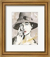 Framed 'Fashion Week Paris Halftone IV' border=