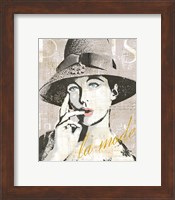 Framed 'Fashion Week Paris Halftone IV' border=