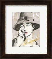 Framed 'Fashion Week Paris Halftone IV' border=